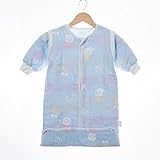【ノーブランド品】スリーパー ベビー 子供寝袋 薄手 春 夏 秋用 パジャマ 寝袋 (90 size 9ヶ月 - 2歳半の赤ちゃん, F)
