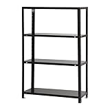 スチールラックのキタジマ スマートラック NSTR-456 幅80×奥行40×高さ120cm 4段 ブラック 40kg/段