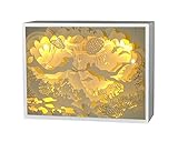 Bosheng Papercutライトボックス、3dシャドウボックスLEDライト夜ランプ、装飾ムードライトの子供と大人、子供赤ちゃん保育園寝室リビングルームナイトライト、バレンタインの日 L 2665