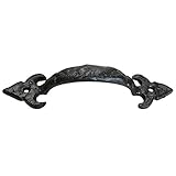 アンティークな風合のデザイン　槌目のようなデザインが美しい取っ手 アイアンハンドル　62802