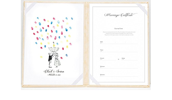 Amazon アンブレラ 傘 の結婚証明書 スタンプ 拇印 タイプの人前結婚式誓約書 法定用紙 文房具 オフィス用品