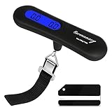 旅行はかりBermunav 荷物はかり 携帯式デジタルスケール スーツケース 風袋引き機能 小型軽量 - 最大50kgまで量れる 吊り下げ式ラゲッジチェッカー　液晶ディスプレイ　トラベル　アウトドア 