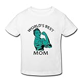 星 ２～６歳子供 男女兼用 半袖 ティー Tシャツ 母の日 花 緑 かっこいい White 5-6 Toddler