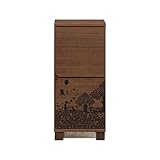 アルファタカバ お部屋行置きたいディズニー家具シリーズ スクエアくまのプーさん 40cm幅2枚扉 木製キャビネット/サイドボードブラウン