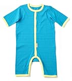 DADWAY Apparel カラーボーダー七分丈ロンパース/80/ブルー AP32172280