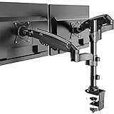 HUANUO モニターアーム 2画面 ガス式 デュアルディスプレイアーム 17‐32型対応 耐荷重9kg 対応VESA100*100mm／7