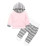 Tovadoo 子供服 ベビー服 男女共用 パーカー＋ズボン ストライプ ボーダー柄 長袖 秋冬 ベーシック ファッション 保育園 旅行