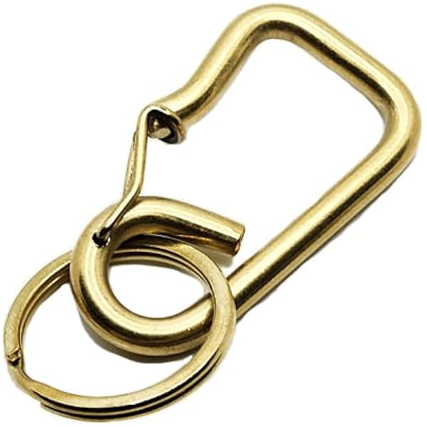 Amazon.co.jp: [BRASS STORE] 真鍮カラビナ キーホルダー (Sサイズ