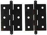Deltana CH2520U10B Solid Brass 2-1/2-Inch x 2-Inch Cabinet Hinge with Ball Tips by Deltana