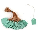 uxcell 植物用タグ 庭 プラスチック 長方形 植物ハング ラベル グリーン 3.5 x 2.5cm 100枚入り