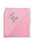 Frenchie Mini Couture 40"x30" (101 6cmx76 2cm)吸収性フード付き大判タオル I Love My Mommy(ライトピンク) (並行輸入)