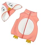(コ-ランド) Co-land ベビー ベスト なりきり ペンギン ノースリーブ アウター キャラクター 赤ちゃん 子供ベスト フード付き トップス ピンク サイズ18