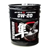 国産車(自動車)用 隼 エンジンオイル 0W-20 SP (エステル＋VHVI) 100%合成油 (20L) 4サイクル エンジン保護 潤滑油 添加剤