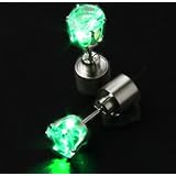 【LEDピアス】 光るLEDピアス 光る発光ピアス ライブやイベントで超目立ちます 夏祭り 祭り レディース メンズ 夜間 パーティ クラブ キラキラ 発光ピアス | LDP｜（グリーン・クラウン）