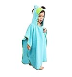 Tortor 1bacha(JP) バスローブ　子供　お風呂　プルー　　キッズ　触り心地も着心地も抜群　贈り物　癒される　ベビー服　赤ちゃん　5色　カジュアル　無地　可愛い　 (青)