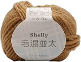 【5玉2袋セット】 元廣 スキー 毛糸 シェリー毛混 並太 10玉入り 512 薄茶