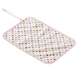 わくわくお食事タイムのベビーランチョンマット・シート　カラフルキュートな大粒ドット（オフホワイト）　B0601200　日本製