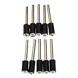 10本入り 研磨用 ロータリーツール用 サンディングドラム 固定軸 回転工具用 サンディング ドラム マンドレル ヘッド直径 6.35mm