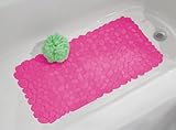 Pebbles Eco FriendlyノンスリップTub Mat – 31 x 14.5 31"X14.5" ピンク