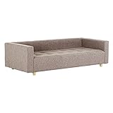 arne ベンチソファ ベンチ イス 背もたれ 肘掛け 片肘付き コーナーソファー Baggy DX-コの字 3×7 ファブリック ブラウン