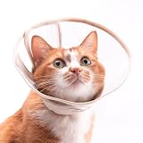 ぽぽねこ 軽くて柔らかい猫用エリザベスカラー 視界良好・ソフト・軽量タイプ・日本製 (Mサイズ)