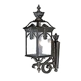 Alico Lighting 7121BG Acclaim Lighting Black Gold Finished Outdoor Sconce with Clear Seeded Glass Sh