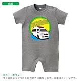 BabyChips 救急車(名入れ半袖ベビーロンパース) 80 杢グレー