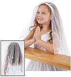 Religious Irish Catholic Silk Shamrock Nylon Mesh Girls First Communion Headband Veil by CB [並行輸入品]