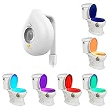 トイレライト、産業品質8-color ChangingボディセンサーMotion Activated LEDトイレボウルNight Light withカスタマイズ可能なライトモードの公衆トイレ、バス