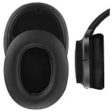 Geekria イヤーパッド QuickFit 互換性 パッド エディファイアー Edifier W830BT, W860NB ヘッドホンに対応 イヤパッド/イヤークッション/イヤーカップ (プロテインレザー/ブラック)