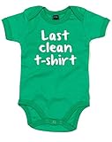 (最後の奇麗なTシャツ。) Last Clean T-Shirt, プリント　ベビースーツ - グリーン/白 12-18 ヶ月