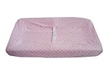 American Baby Company Heavenly Soft Minky Dot Fitted Contoured Changing Pad Cover, Pink Puff by Amer