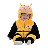 Honeystore 　冬着ぐるみ 子供用　蜜蜂着ぐるみ 動物パジャマ/動物仮装衣装　Medium