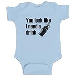 You Look Like I Need A Drink Milk Funny Baby Boyボディスーツ幼児 カラー: ブルー