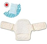 首かっくんにならないヘッドサポート&よだれパッド　(クリーム・ドット)