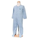 (プチバトー) PETIT BATEAU BEBE(ベビー) ミラレボーダー前開きロンパース 35832 27 ALASKA/ECUME 18M [並行輸入品]