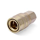 Fenteer ホース継手　5個　カプラ　エアホースコネクタ　クイックリリース　1/4インチ　真ちゅう　