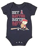 MLB Los Angeles Angels of Anaheimベビー男の子Infants Peanuts Love野球クリーパー、ネイビー