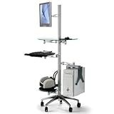Ergonomic Mobile Workstation Stand AV Cart [並行輸入品]