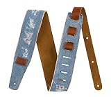 Fender x Wrangler Ripped Denim Strap, Indigo カナダ製 楽器用ストラップ