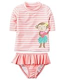 カーターズ Carter's 水着 ラッシュガード UPF50+ 紫外線カット Carter's Striped Monkey Rashguard Set 12M (72-78cm)