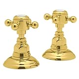 Rohl a7422 X MIB c7665 / 2ib / TCB a7422 X M Country Bathのペア3 / 4 "ホットとコールドサイドバルブwithメタルクロス、Inca真鍮