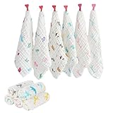 [インソミラ] InSomila ベビービブ ガーゼタオル 6層ガーゼ ガーゼハンカチ 綿100％ 30 * 30cm 10枚