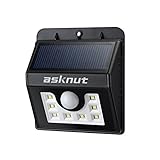 8LED LEDライト 屋外 防水 ソーラー充電 省エネ 防犯ライト ソーラーライト LED センサーライト 太陽光発電 人感センサー (ブラック)