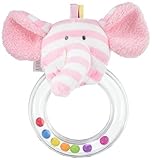 Manhattan Toy Ring Rattle Baby Toy, Pink Elephant [並行輸入品]