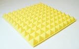 SOOMJ【ピラミッド型】1枚 イエロー 吸音材 防音 吸音材質ポリウレタン 500mm×500mm 密度50K