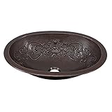 Sinkology SB202-19SC Pauling Dual Mount Handmade Pure Solid Bath Sink with Scroll Design, 19 by Sink