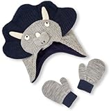 THE CHILDREN'S PLACE(ザ・チルドレンズプレイス) ダイナソーセーターニットハット&ミトンセット 小物 2～3歳【並行輸入】