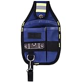 Zhaozhe作業用 ウエストバッグ ワークポーチ 工具袋 腰袋 仕切り付き 区分け便利 (ブルー)