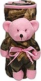 Highland Timberピンク&カモReceiving Blanket & Plush Bear